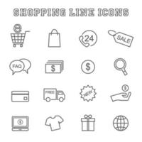 Einkaufslinien-Symbole vektor