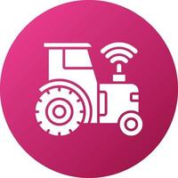 smart traktor ikon stil vektor