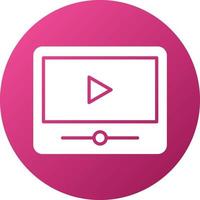 Symbolstil des Videoplayers vektor