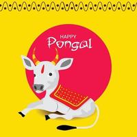 Vektorillustration eines Hintergrunds für glückliches Pongalfeiertags-Erntefest von Tamil Nadu Südindien. vektor