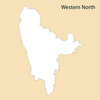 hög kvalitet Karta av Västra norr är en område av ghana vektor