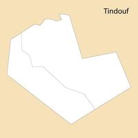 hoch Qualität Karte von tindouf ist ein Provinz von Algerien vektor