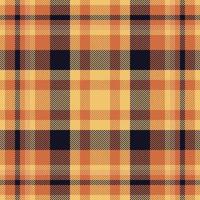 kariertes Karomuster in den Farben Orange und Rot. nahtlose Stoffstruktur. Tartan-Textildruck. vektor