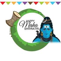 vektorillustration eines hintergrundes für glückliches maha shivratri. vektor