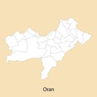 hög kvalitet Karta av oran är en provins av algeriet vektor