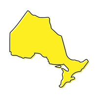 einfach Gliederung Karte von Ontario ist ein Provinz von Kanada. vektor