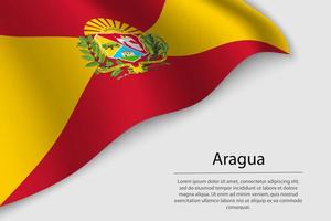 Welle Flagge von Aragua ist ein Zustand von Venezuela vektor