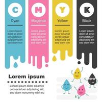 cmyk Infografik-Vorlagen vektor