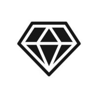 Diamant Symbol isoliert auf Weiß Hintergrund vektor