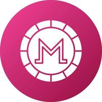 Monero Symbol Stil vektor