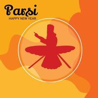 Illustration eines Hintergrunds für Parsi Neujahr. vektor
