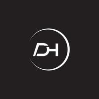 alfabet brev ikon logotyp hd eller dh vektor