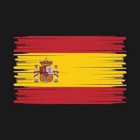 Pinselvektor der spanischen Flagge vektor
