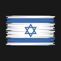 Pinselvektor der israelischen Flagge vektor
