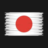 Pinselvektor mit japanischer Flagge vektor