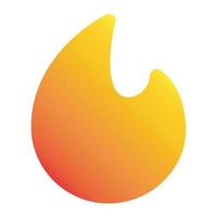 Flamme Symbol Logo einfach Vektor