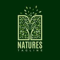 modern Natur Baum Logo Design Vektor. bunt Platz Pflanze Logo Vektor. vektor