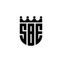 SBE brev logotyp design i illustration. vektor logotyp, kalligrafi mönster för logotyp, affisch, inbjudan, etc.