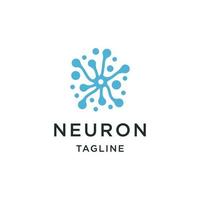 Neuron-Logo-Icon-Design-Vorlage flacher Vektor