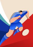 Frankreich WM-Fußballspieler vektor