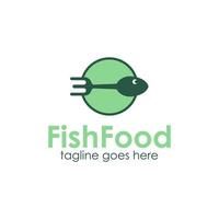 Fisch Essen Logo Design Vorlage mit ein Fisch Symbol. perfekt zum Geschäft, Unternehmen, Handy, Mobiltelefon, Anwendung, Restaurant, usw vektor