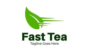 schnell Tee Logo Design Vorlage mit Tee Symbol und schnell. perfekt zum Geschäft, Unternehmen, Restaurant, Handy, Mobiltelefon, Anwendung, usw vektor