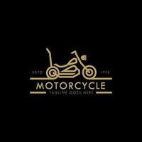 tunnbindare motorcykel logotyp vektor