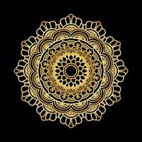 Luxus Zier Mandala Vektor Design Hintergrund im Gold Farbe