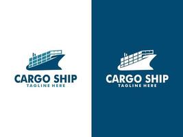 fartyg logistik och fartyg uttrycka leverans företag logotyp design mall vektor