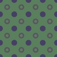 mönster från cirklar på grön sömlös design bakgrund. vektor