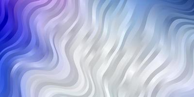 hellrosa, blauer Vektorhintergrund mit gebogenen Linien. vektor