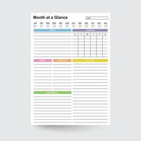 månad på en blick, månadsvis översikt, månadsvis tryckbar kalender, odaterad en gång i månaden planerare, månadsvis planerare, månadsvis infoga, utskrivbar månadsvis, dagligen planerare, månadsvis schema, månadsvis arrangör vektor