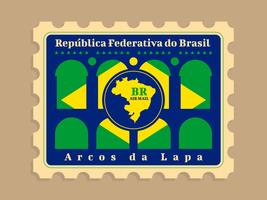 Vackra Brasil portostämpel vektorer