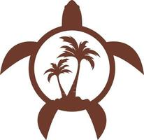 Schildkröten und Kokosnuss Bäume vektor