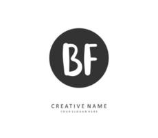bf Initiale Brief Handschrift und Unterschrift Logo. ein Konzept Handschrift Initiale Logo mit Vorlage Element. vektor