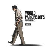 Welt Parkinson Krankheit Tag ist beobachtete jeder Jahr auf April 11 vektor