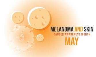 melanom och hud cancer medvetenhet månad Maj. mall för bakgrund, baner, kort, affisch vektor
