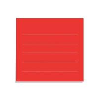 fyrkant röd klibbig posta notera mall. tejpade kontor PM papper vektor illustration.
