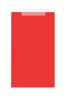 vertikal rektangel röd klibbig posta notera mall. tejpade kontor PM papper vektor illustration.