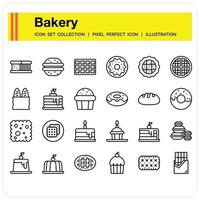 Bäckerei Icon Set vektor