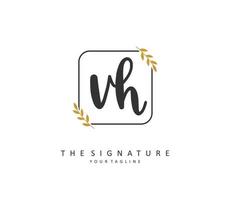 v h vh Initiale Brief Handschrift und Unterschrift Logo. ein Konzept Handschrift Initiale Logo mit Vorlage Element. vektor