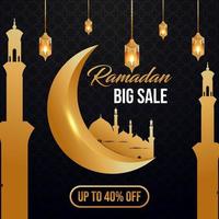 ramadan försäljning baner, ramadan social media posta mall vektor baner ad design