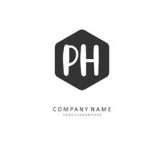 p h ph Initiale Brief Handschrift und Unterschrift Logo. ein Konzept Handschrift Initiale Logo mit Vorlage Element. vektor