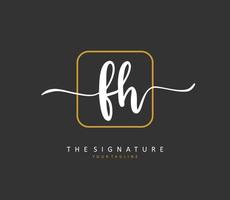 f h fh Initiale Brief Handschrift und Unterschrift Logo. ein Konzept Handschrift Initiale Logo mit Vorlage Element. vektor