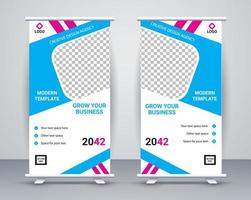 modern rollen oben Banner Design Stand Vorlage kostenlos Vektor