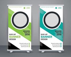 modern rollen oben Banner Design Stand Vorlage kostenlos Vektor