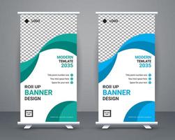 modern rollen oben Banner Design Stand Vorlage kostenlos Vektor