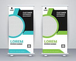 modern rollen oben Banner Design Stand Vorlage kostenlos Vektor