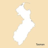 hög kvalitet Karta av tasman är en område av ny zealand vektor