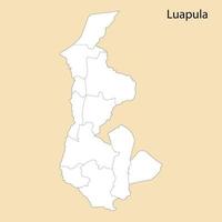 hoch Qualität Karte von Luapula ist ein Region von Sambia vektor